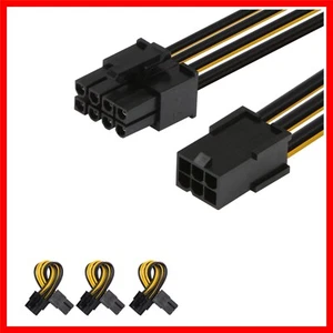 3-Pack 6 Pin to 8 Pin PCIe Power Cable Adapter - 4 Inch for Safe Connections - Picture 1 of 11