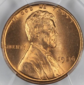 1936 PCGS MS65RD Lincoln Cent 50650088 - Picture 1 of 3