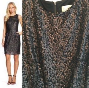 Isani for Target schwarzes exklusives ärmelloses Kleid Abschlussball Brautjungfer Pailletten Gr. S/P - Bild 1 von 8