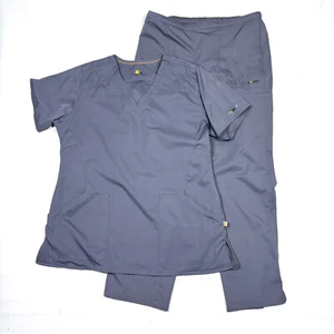 Carhartt Force Gray Scrub Set Womens Top Med C12106 / Pants Petite Med C52106P - Picture 1 of 19