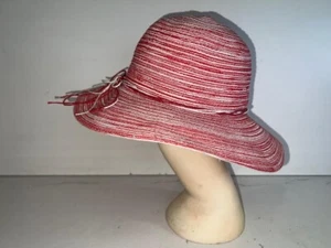 Women's Pink Mix Visor Wide Brim Summer Sun Holiday Hat OLS-HT031 - Picture 1 of 6