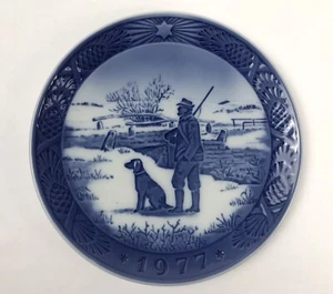 Placa de Pared Coleccionista Royal Copenhagen 7” “Puente Inmmervad” Cazador y Perro DINAMARCA - Imagen 1 de 5