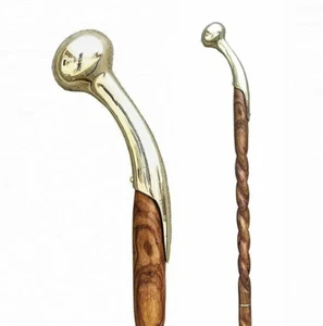 BUBBA STIK Texas style walking stick cane made of Mahogany Stained Handmade Gift - Picture 1 of 5