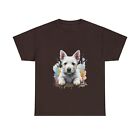 Baby Dog Westie Puppy Watercolor Graphic Print Heavy Cotton Tee Shirt 