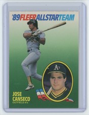1989 Fleer All-Stars Jose Canseco . Oakland Athletics #2