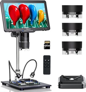 TOMLOV TriL110 2K Digitalmikroskop 3 Lens1000-2500x HDMI mit Fernbedienung 64G - Bild 1 von 9