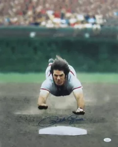 Foto autografiada/firmada 16x20 de Pete Rose Cincinnati Reds JSA 189717 - Imagen 1 de 3