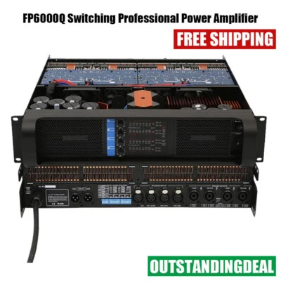 FP6000Q Switching Professional Power Amplifier with 4-channel PA Speakers ot25 - Image 1 of 4