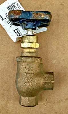 Nibco 3/8" T-311-Y Angle Globe Valve Threaded 125 SWP 200 CWP USA made - Image 1 of 4