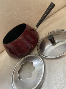 Vintage Fondue Pot SPRING Mod. Dep. RED Stainless Steel Made in Switzerland - Picture 1 of 24