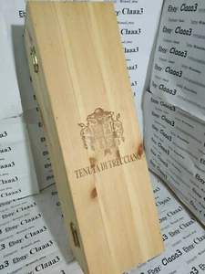 porta bottiglia legno tenuta di trecciano + clips chiusura sicura regalo cantina - Picture 1 of 5