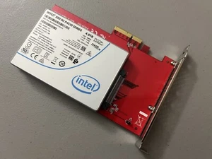 Intel DC P4510 4.0TB 2.5" NVMe PCIe 3.1 x4 U.2 SSD Drive W/ U.2 To PCIe Adapter - Photo 1/2