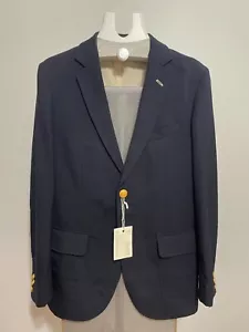 NWT_GANT RUGGER Men's NAVY 100% Wool HOPSACK BLAZER_Half-Lined_38 US - 48 EU - Picture 1 of 17