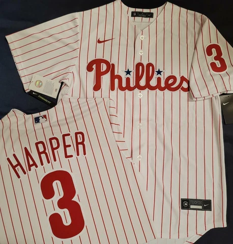 21005 Mens Nike PHILADELPHIA PHILLIES 100% REAL Sewn Baseball JERSEY WHITE New Cover