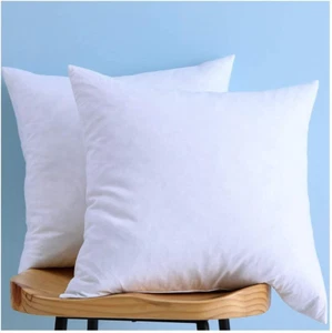 Set of 2, Cotton Fabric Two Pillow Inserts, Feather and down Throw Pillow Insert - Picture 1 of 12