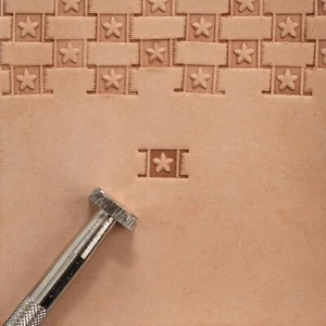 X596 Basketweave Stamp 6596-00 Tandy Leather Craftool - Picture 1 of 2
