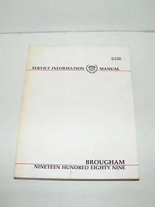 1989 Cadillac Brougham Service Manual H2612 Repair Manual - Foto 1 di 4