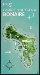 [CA100] Caribbean Netherlands 2016 Island map Bonaire Souvenir sheet MNH - Picture 1 of 1