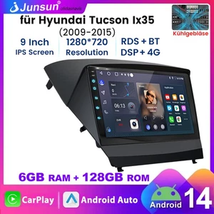 8-Kern 6+128GB Android14 Autoradio GPS Navi BT Für Hyundai ix35 Tucson 2009-2015 - Bild 1 von 20