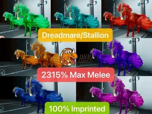 Dreadmare/Dreadstallion 2315% Top Melee Full ColorPair ASA PVE Survival Ascended - Bild 1 von 8