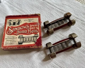 Vintage Sandows Dumbbells, alte Bodybuilding Hanteln Antik - Bild 1 von 11