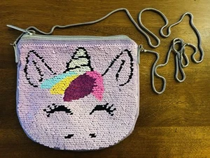 Unicorn Shoulder Purse Iscream Magical Friends Reversible Color Sequins Girl - Picture 1 of 24