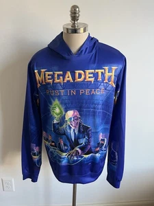 Megadeth Rust in Peace Hoodie Sweatshirt Herren XL Zootop Bärenband AOP SCHÖN - Bild 1 von 5