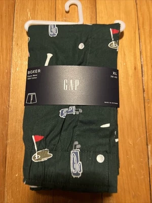 GAP мужской размер XL ~ мягкая стирка напечатано боксера шорты... лес зеленый гольф ⛳️ - Изображение 1 из 4