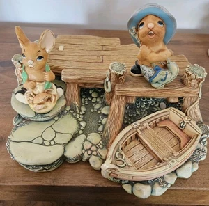 Pendelfin Jetty set with 2 rabbit figures Whopper And Nipper. - Picture 1 of 12