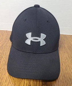 Under Armour A-Flex Youth Sz M/L Fitted Baseball Hat Black - Picture 1 of 7