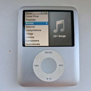 APPLE iPod NANO 3rd Generation Silver 8GB Tested Working No Accessories  - Picture 1 of 21