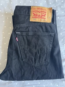 Levi's 501 Black 34wx32l Denim Jeans - Picture 1 of 5