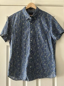J Crew Men's Button-down Short Sleeve Shirts Size XL Slim Floral Flex Washed - Picture 1 of 5