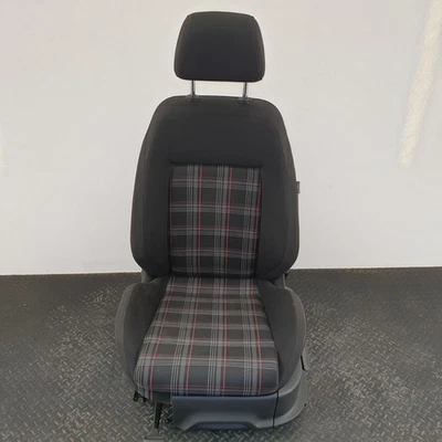 Vw Polo Mk5 Gti 2017 5dr Left Front Seat Black Cloth 6R4881105AA - Image 1 of 4