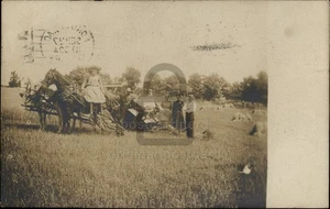 RPPC Fond Du Lac Abbruch, Bauernszene, Pferd, WI Fond du Lac County Wisconsin - Bild 1 von 5