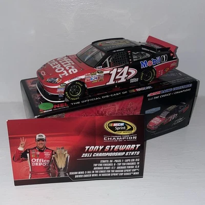 Tony Stewart #14 2011 Office Depot Champion NASCAR acción escala 1/24 diecast Foto 1 de 4