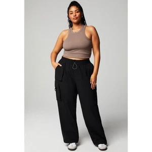 Pantaloni cargo Fabletics donna 2X alti neri alti 32" idrorepellenti escursionismo NUOVI - Foto 1 di 12