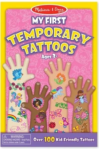 MELISSA & DOUG My First Temporary Tattoos Over 100 Tattoos Girls Ages 3+ - Picture 1 of 3