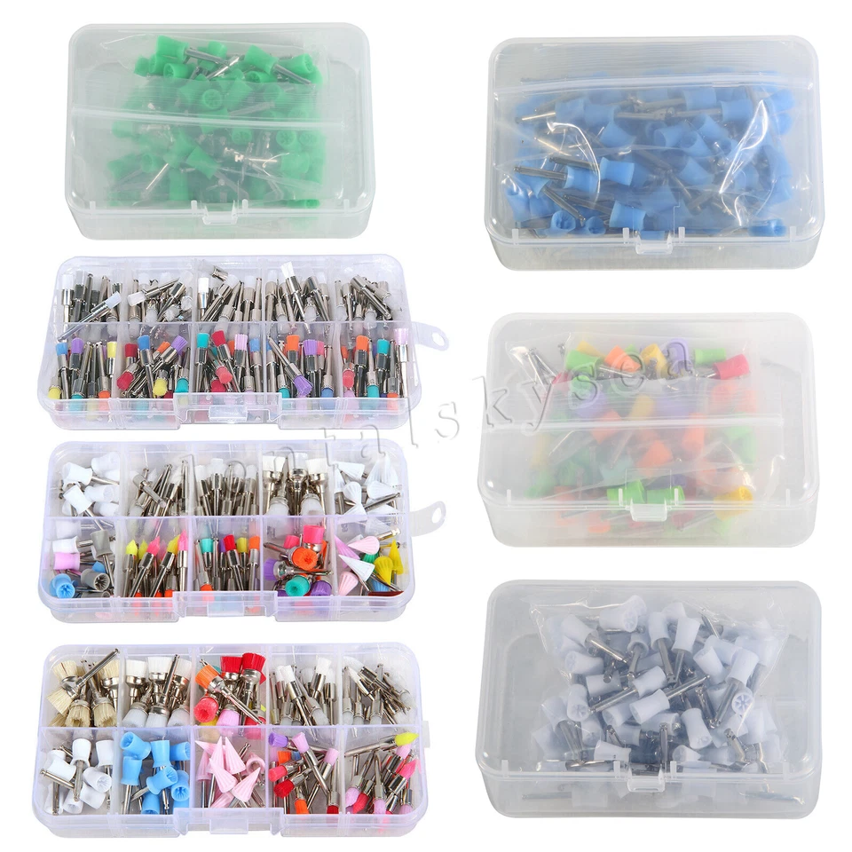 Dental Rubber Prophy Polisher Polishing Cup Cups Brushes Latch Mixed - Image 1 of 1