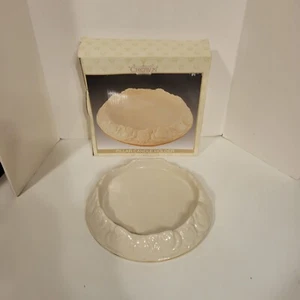Vintage Crown Accents Ceramic Floral Pillar Candle Holder - Picture 1 of 5