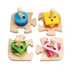 Hape Creative Toddler Wooden Peg Puzzle L 7.8 W 4.6 H 7.8 inch - Picture 1 of 12