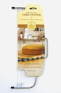 Mrs Anderson’s Stainless Steel Baking Cake 2- Wire Adjustable Cutter NEW - Picture 1 of 2