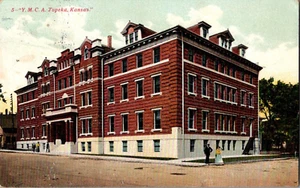 Postkarte Y. M. C. A. Topeka Kansas geteilter Rücken gestempelt 1908 - Bild 1 von 2