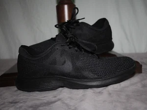 Nike Revolution 4 Triple Black Running Shoes Women Size 10 Athletic Sneakers - Picture 1 of 13