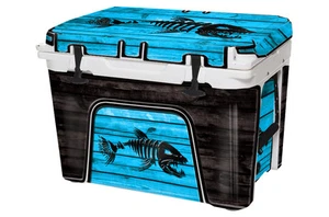 Vinyl Cooler Wrap fits YETI Roadie 20 | Decal Skin FULL - Bonefish Blue WD - Picture 1 of 8