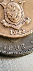 1903 50cents US-FILIPINAS/1944 1 Cents US-FILIPINAS COMBO COINS#031339 - Picture 1 of 12