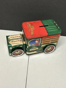 Vintage Nobel Hall Cherrydale Farms "The Goody Wagon" Tin Truck Coin Bank. NUOVO!! - Foto 1 di 9