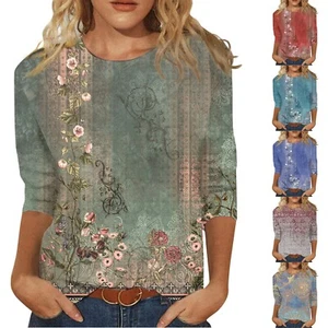 Women T Shirts Casual Summer Loose Dressy Fashion Tops - Picture 1 of 21