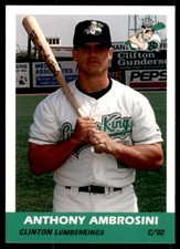 2002 Grandstand Clinton LumberKings Anthony Ambrosini Clinton LumberKings #36