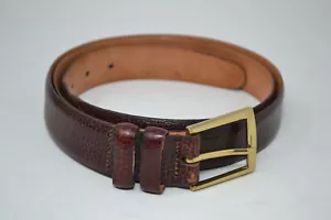 Martin Dingman Mens Belt Tumbled Glove Leather Handmade USA Brown Size 40 - Picture 1 of 17